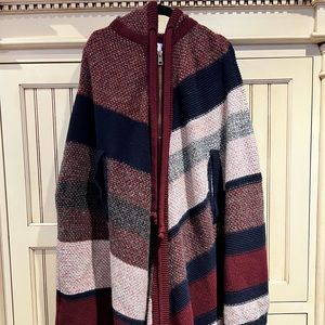 Chloe Multicolor Striped Poncho
